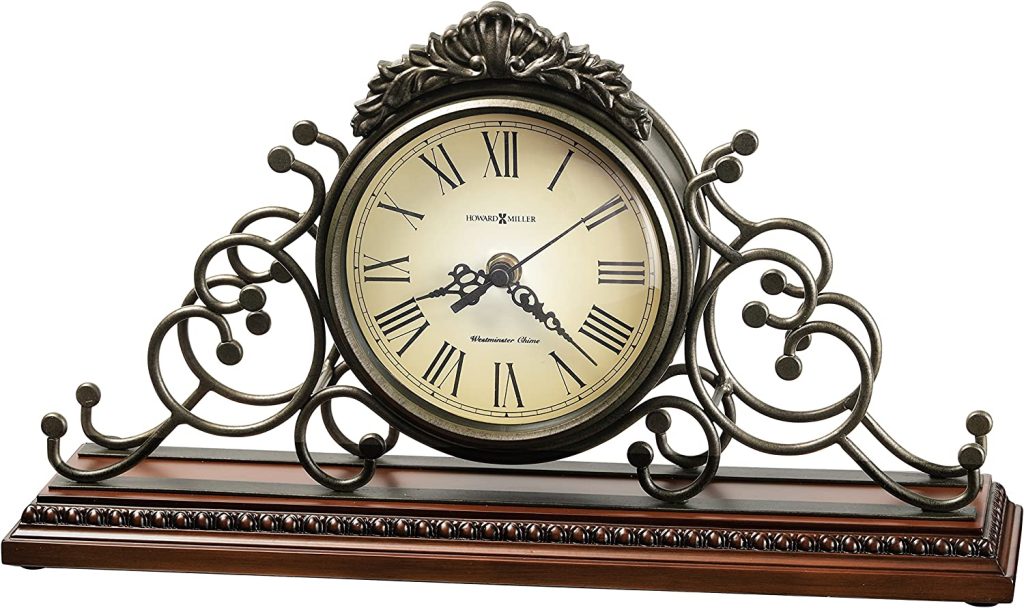 Clock with warm-grey finish