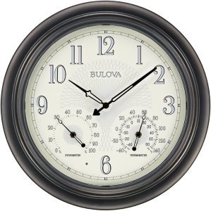 Bulova C4813 Weather Master Wall Clocks Battery Operated