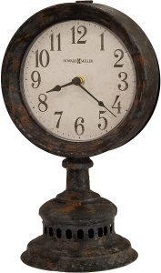 Howard Miller Ardie Mantel Clock 635-199 – Black Finished Metal Antique