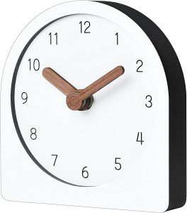 Modern Shelf Desk Table Mantel White Clock