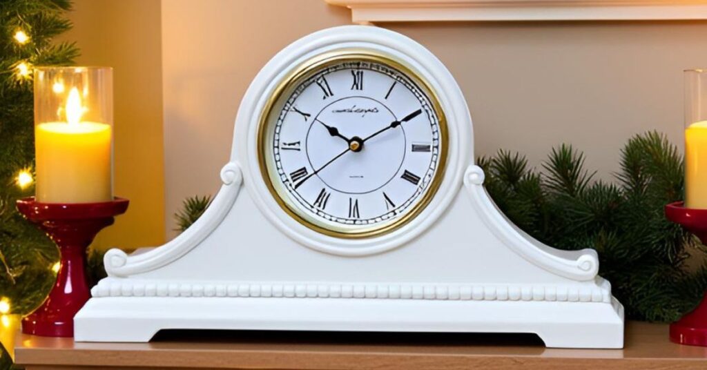 White mantel clocks