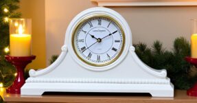 white mantel clocks
