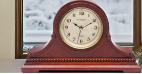 Antique Wooden Mantel Clock