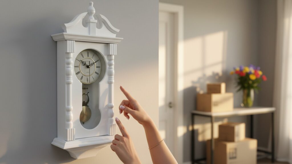 White Grandfather Clock