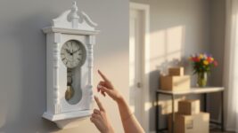 White Grandfather Clock