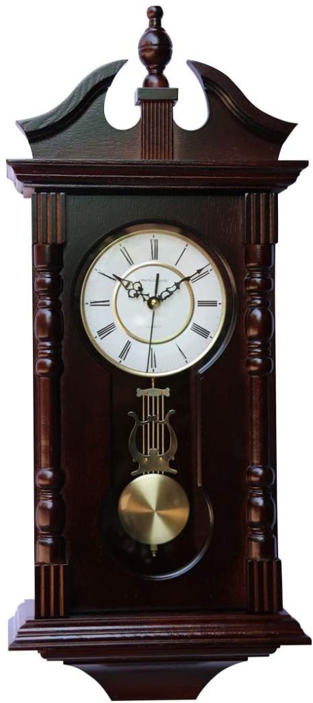 grandfather clock in living room
