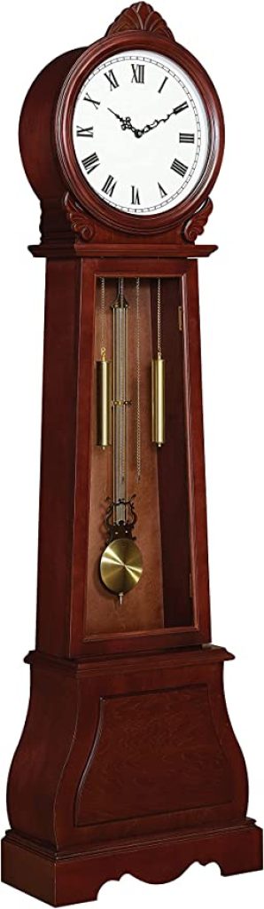 Coaster Home Chime Brown Grandfather Clock