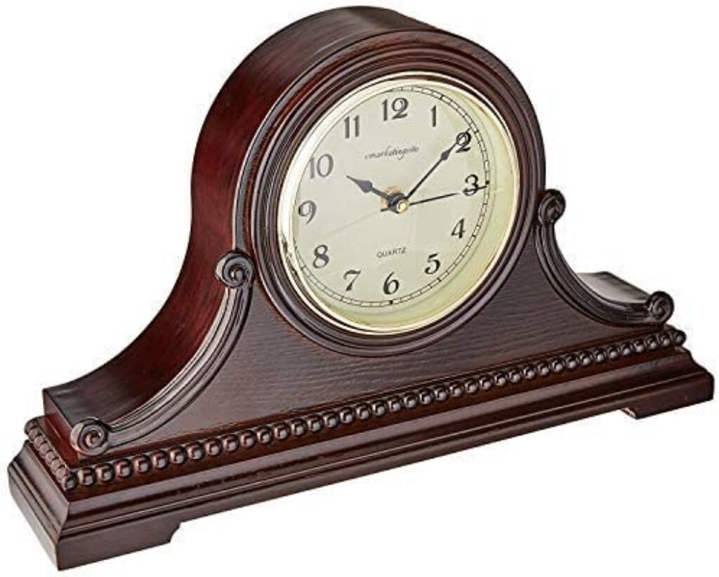 antique wooden mantle clock

