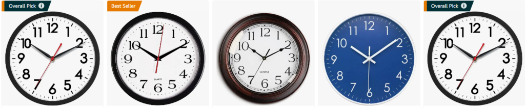 10 inch clocks battery operated - Best Sellers