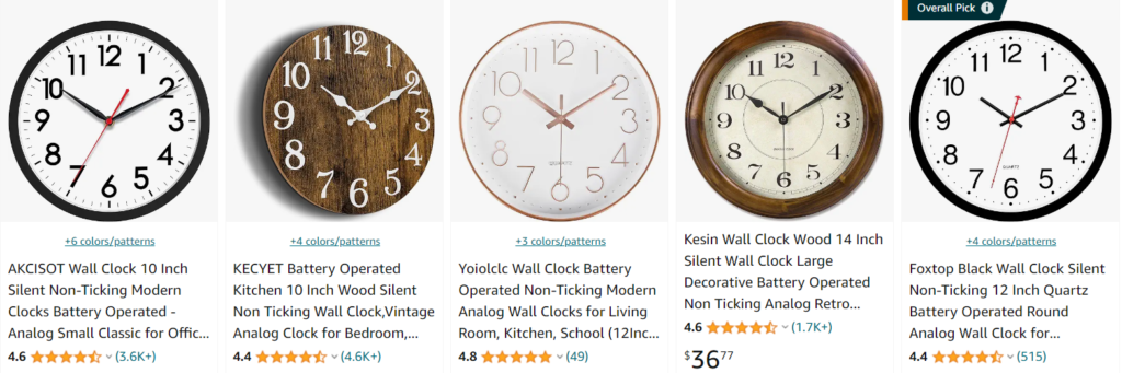 Quiet analog wall clock - best sellers