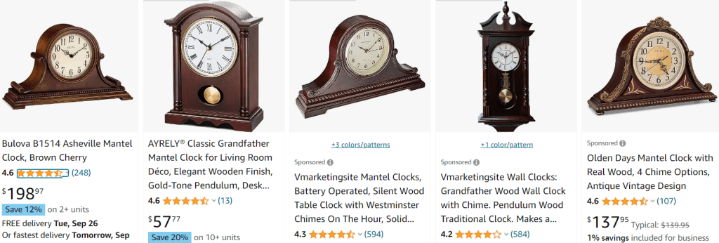 Modern mantel clocks best sellers