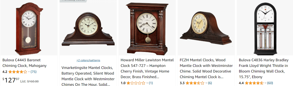 Chiming mantel clocks - Best Sellers