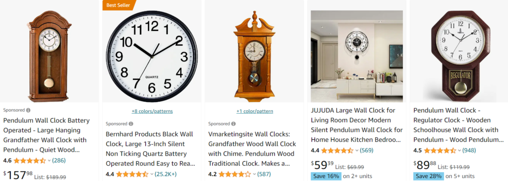 Top sellers -clocks in 2023