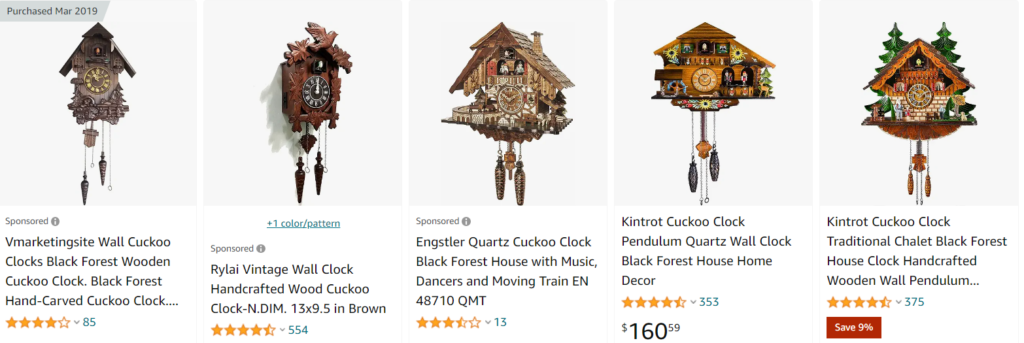 Grandfather cuckoo clocks - bestsellers