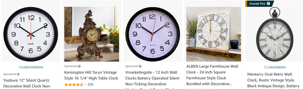 clock style for home decor