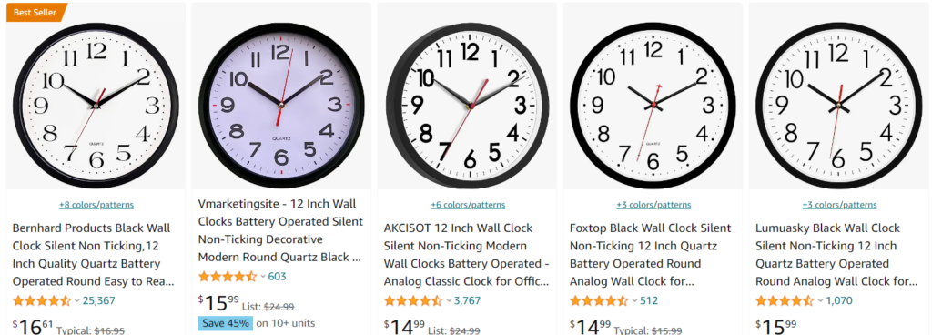 12 inch clocks - Best sellers