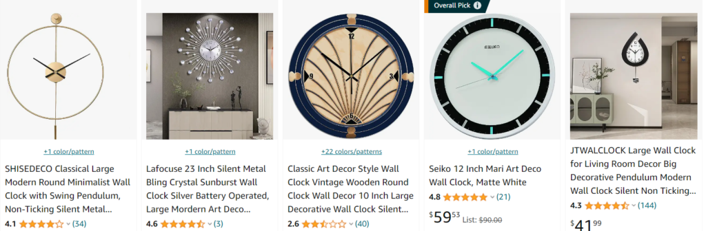 Art Deco Wall Clock Timeless Elegance - Bestsellers