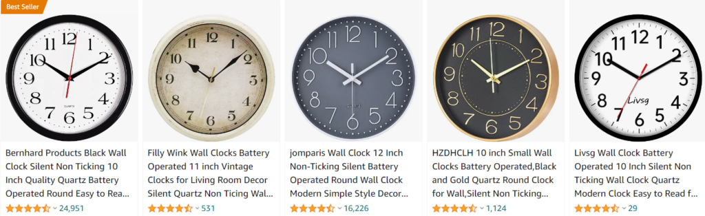 10 Inch Wall Clocks Quartz - Bestsellers