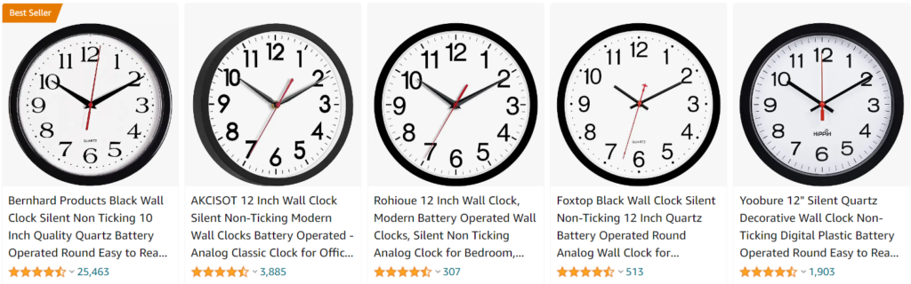 Modern wall clocks - bestsellers