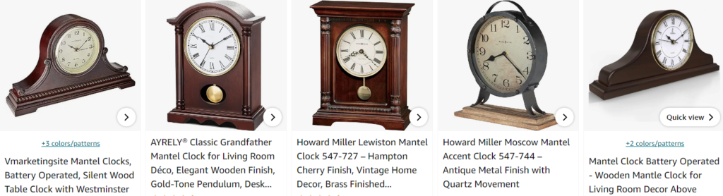mantel clocks for the fireplace - bestsellers
