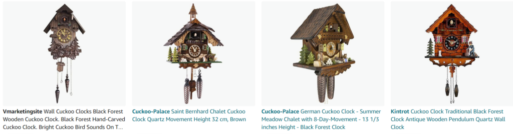 cuckoo clocks pendulum hand carved - Bestsellers