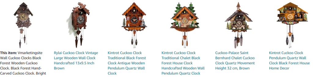 quartz cuckoo clocks - bestsellers
