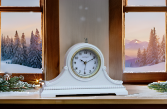 Light color mantel clock