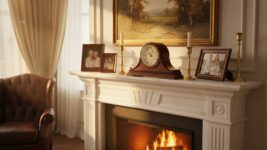 clock for mantel over fireplace