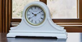 Decorative White Mantel Clocks for Home Decor