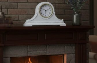 Place a mantle clock on your fireplace to add a cozy touch.