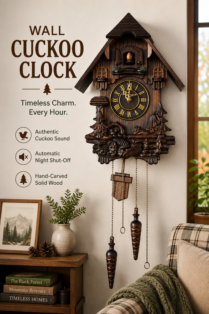 Black Forest wooden cuckoo clock