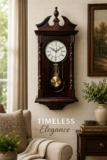 Grandfather Wall Clock for Timeless Traditional Living Room Decor