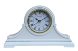 White Wooden Mantel Clock