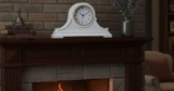 Mantle Clock on Fireplace Adds a Cozy Touch