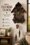 Black Forest Wall Cuckoo Clock for Rustic Living Room Decor
